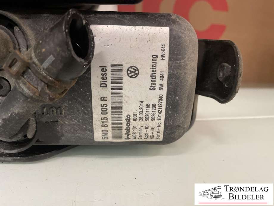Dieselvarmer til VW Tiguan 2011-2016 (Type I, Fase 2) (1K0 815 007 CJ|)