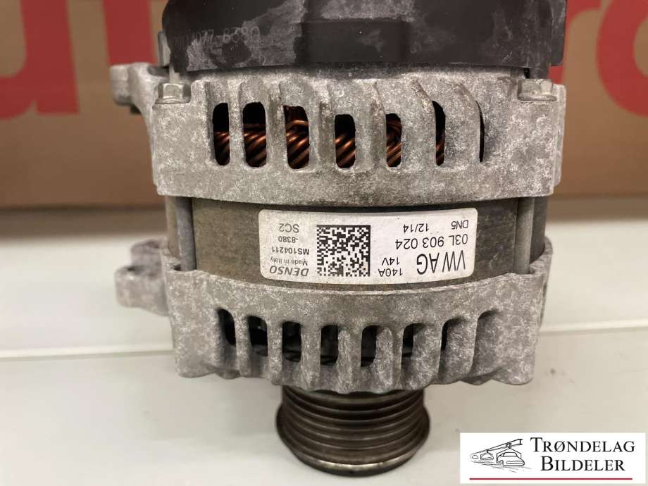 Dynamo diesel til VW Tiguan 2011-2016 (Type I, Fase 2) (03L 903 023 K|03L 903 023 KX|04L 903 024 S|04L 903 024 SX|03G903016B|03G903016BX|03G903016E|03G903016EX|03H903023E|03H903023EX|03L903023L|03L903023LX|03G903016G|03G903016GX|03L903024D|03L903024T|65261016002|65261016003|65261016009|65261019002|65261019003|65261019009)