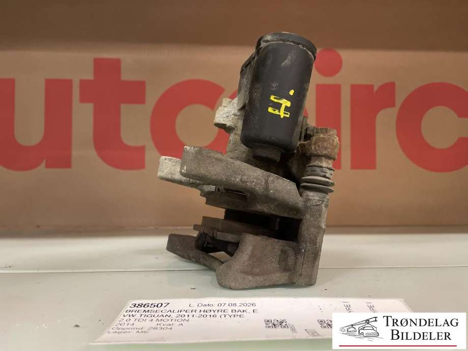 Bremsecaliper høyre bak, elektrisk til VW Tiguan 2011-2016 (Type I, Fase 2)  (5N0 615 404|)