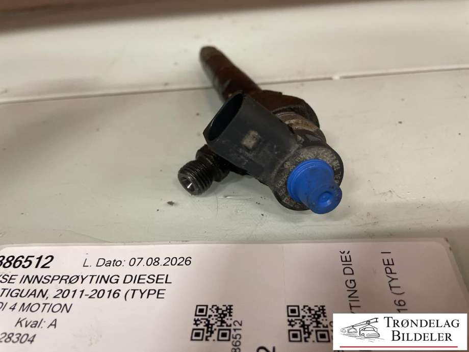 Dyse innsprøyting diesel til VW Tiguan 2011-2016 (Type I, Fase 2)  (03L 130 277 J|03L 130 277 Q|0 445 110 646|0 986 435 166|)