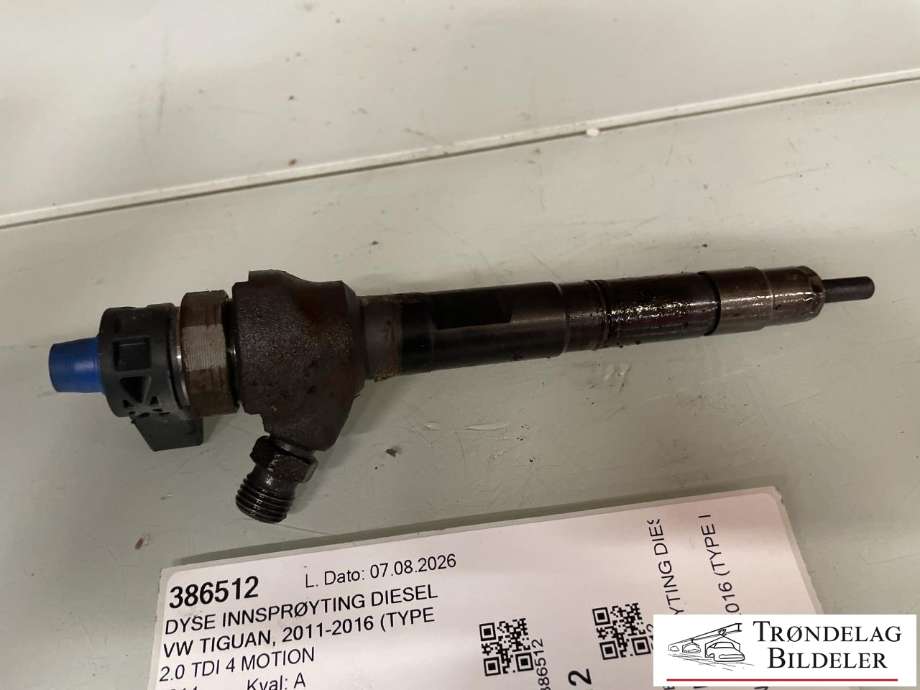 Dyse innsprøyting diesel til VW Tiguan 2011-2016 (Type I, Fase 2)  (03L 130 277 J|03L 130 277 Q|0 445 110 646|0 986 435 166|)