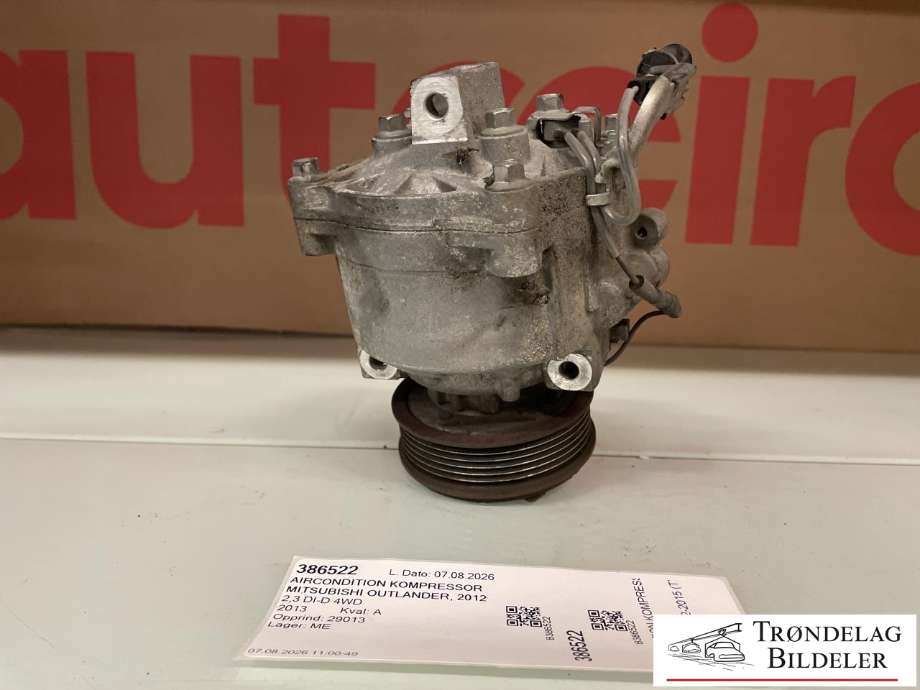 Aircondition kompressor til Mitsubishi Outlander 2012-2015 (Type III, Fase 1) (7813A628|)