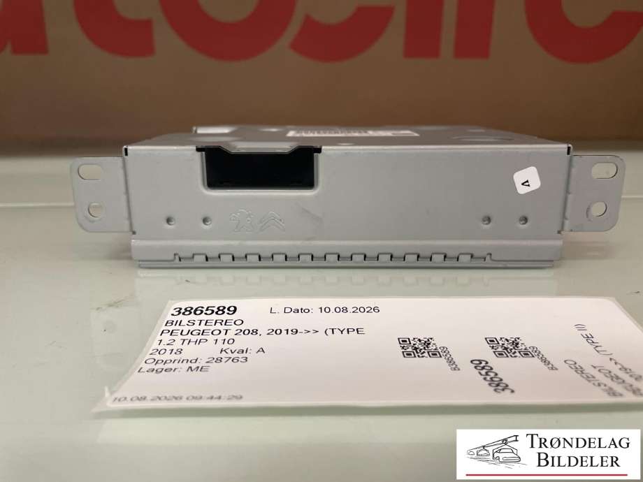 Bilstereo til Peugeot 208 2012-2019 (Type I)  (9821908980|16 238 421 80|16 847 217 80)