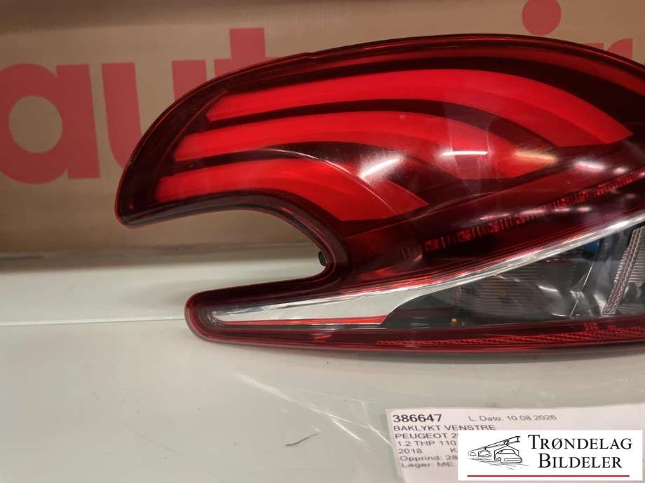 Baklykt venstre til Peugeot 208 2012-2019 (Type I) (98 256 012 80|)