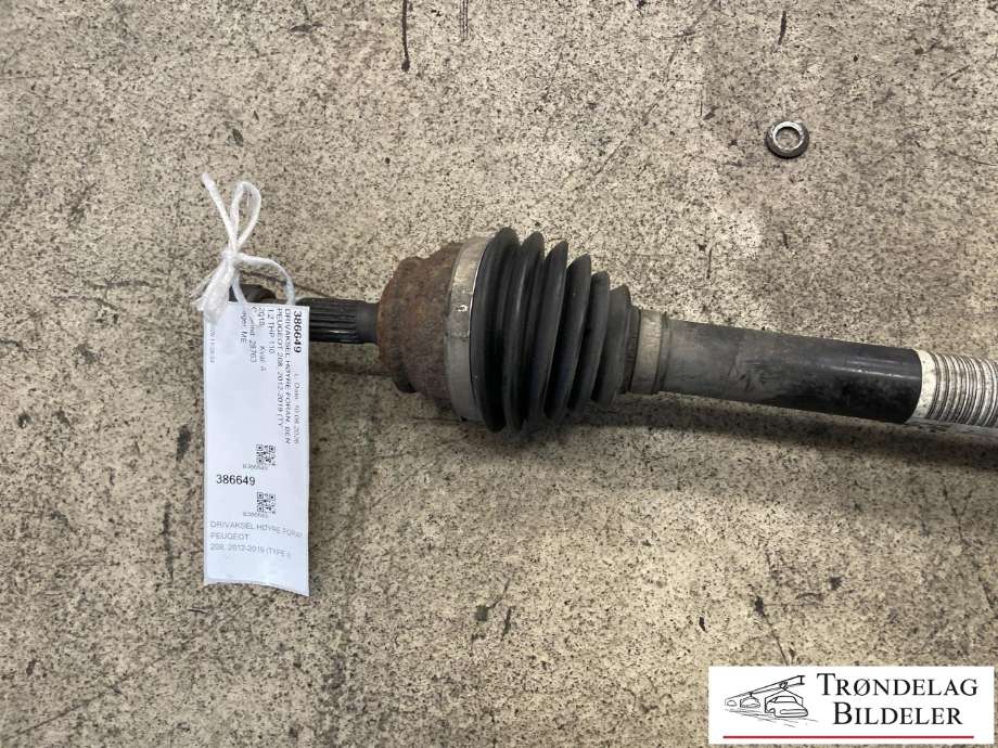 Drivaksel høyre foran, bensin/automat til Peugeot 208 2012-2019 (Type I)  (98 079 746 80|16 138 229 80|)