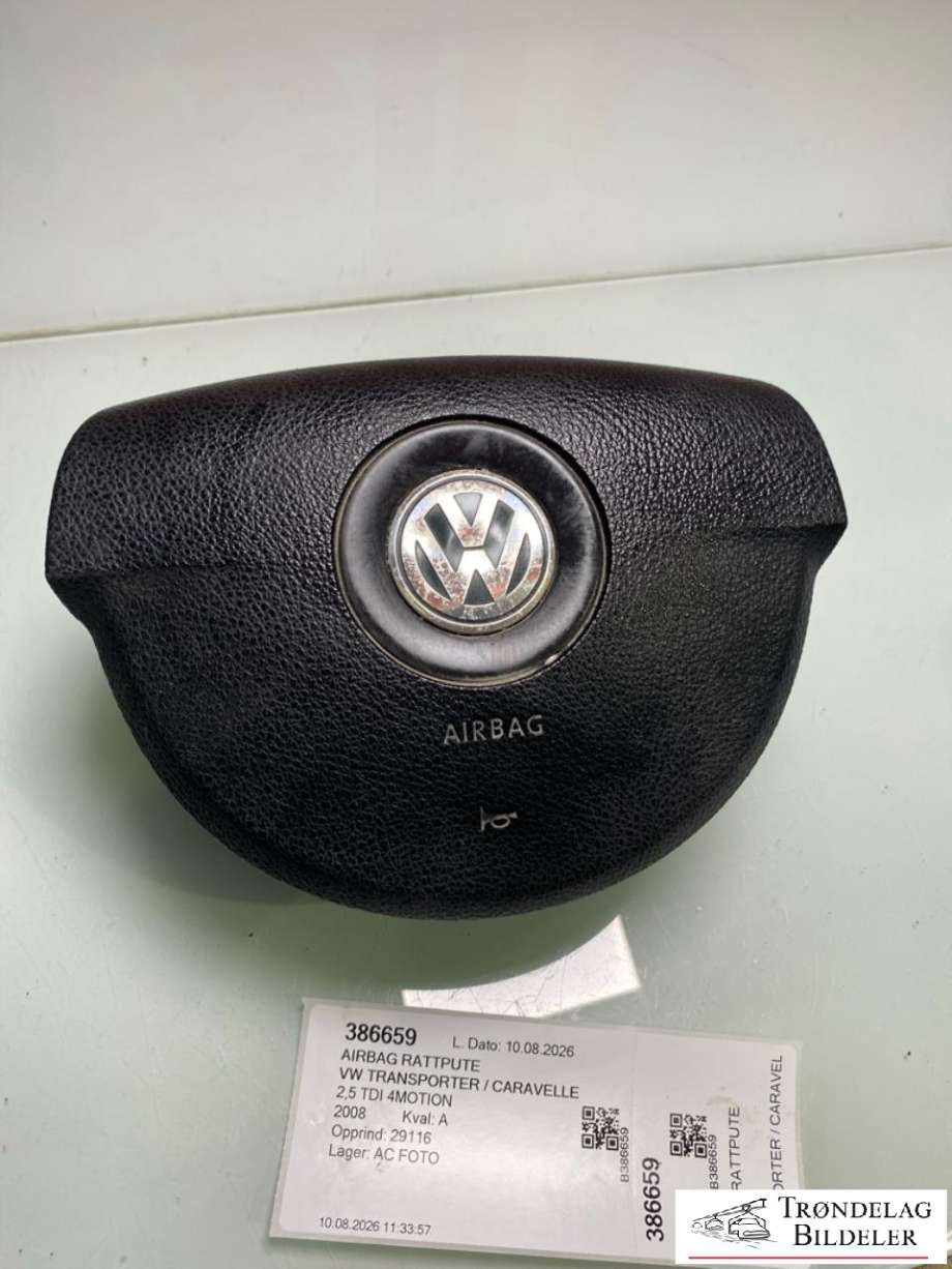 Airbag rattpute til VW Transporter / Caravelle 2003-2009 (Fase 1) (T5) (T5) (7H0880201T|7H0 880 201 AC|7H0 880 201 AC 1QB)