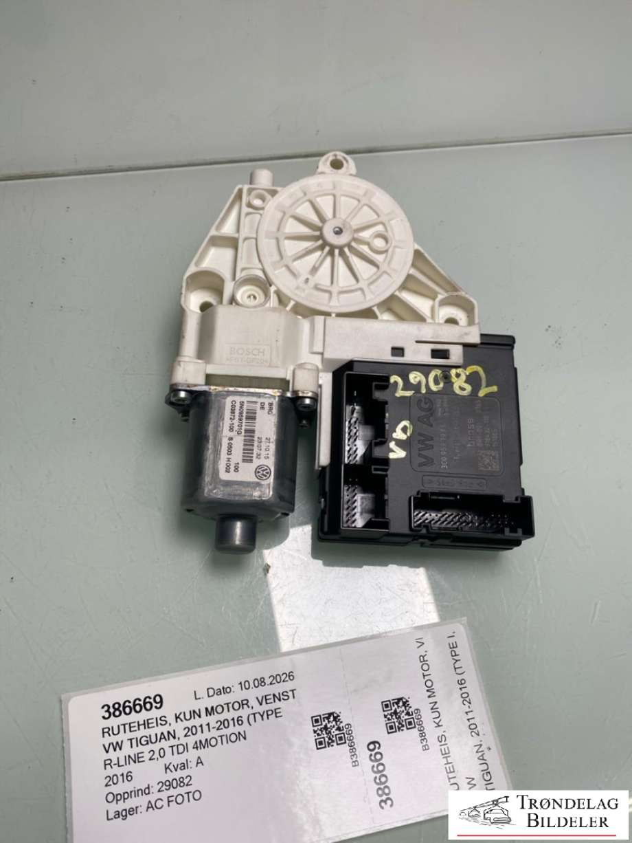 Ruteheis, kun motor, venstre foran til VW Tiguan 2011-2016 (Type I, Fase 2) (5N0 959 701 J|)