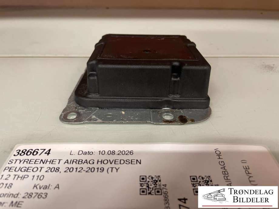 Styreenhet airbag hovedsensor til Peugeot 208 2012-2019 (Type I) (98 127 133 80|)