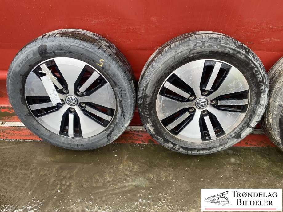Hjulsett aluminium sommer til Fiat Doblo 2006-2010 (Type I, Fase 2) (BRIDGESTONE TURANZA|205/55-R16 91Q/ET46|MØNSTERDYBDE 5MM|PROD 12.19)