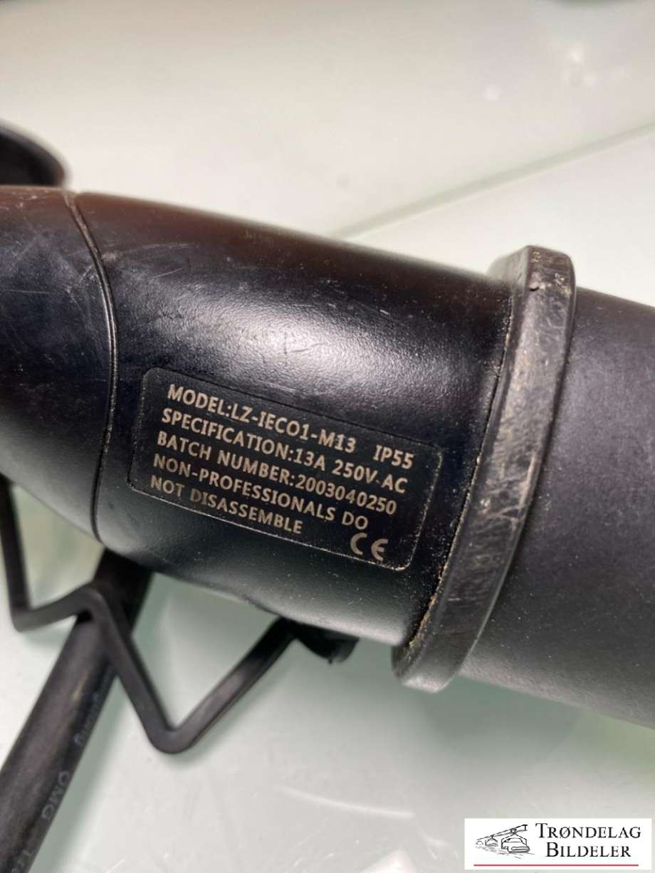 Batterilader kabel til MG ZS EV 2019-2021 (Type I, Fase 1) (TYPE 2| 10A| 230V|NØDLADER|)