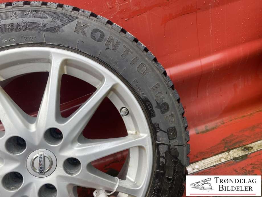 Hjulsett aluminium vinter til Nissan Leaf 2011-2017 (Type I) (KONTIO TYRES ICE PAW|205/55-R 94T/ET40|MØNSTERDYBDE 7MM|PROD 21.24)