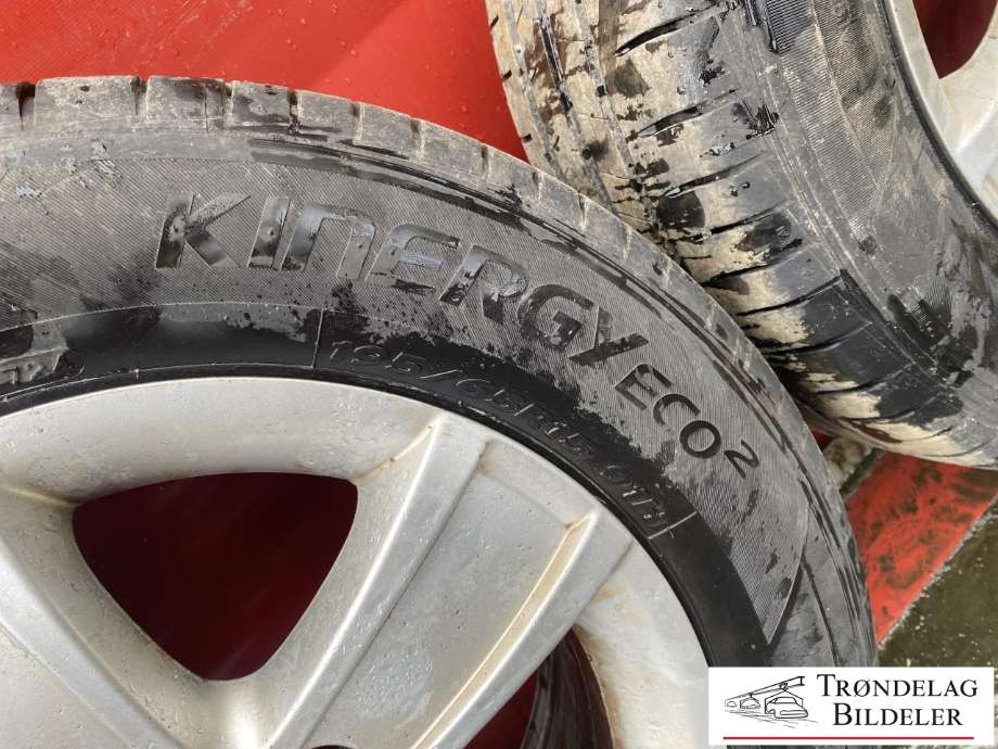 Hjulsett aluminium sommer til Škoda Octavia 2009-2013 (Type II, Fase 2) (HANKOOK KINERGY ECO|195/65-R15 91H/ET50|MØNSTERDYBDE 5MM|PROD 17.24)