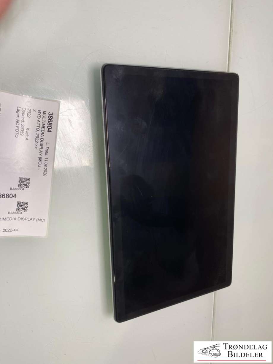 Multimedia display (MCU - Media Controller Unit) til BYD Atto, 2022-->> (13636690-00)