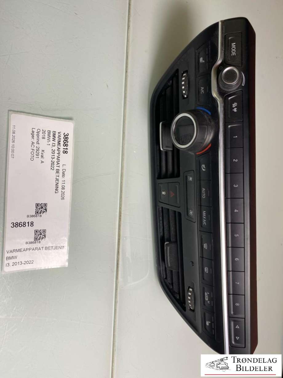Varmeapparat betjening til BMW i3 2013-2022 (BHTC|61 31 5 A0A 3F7|61319379121|)