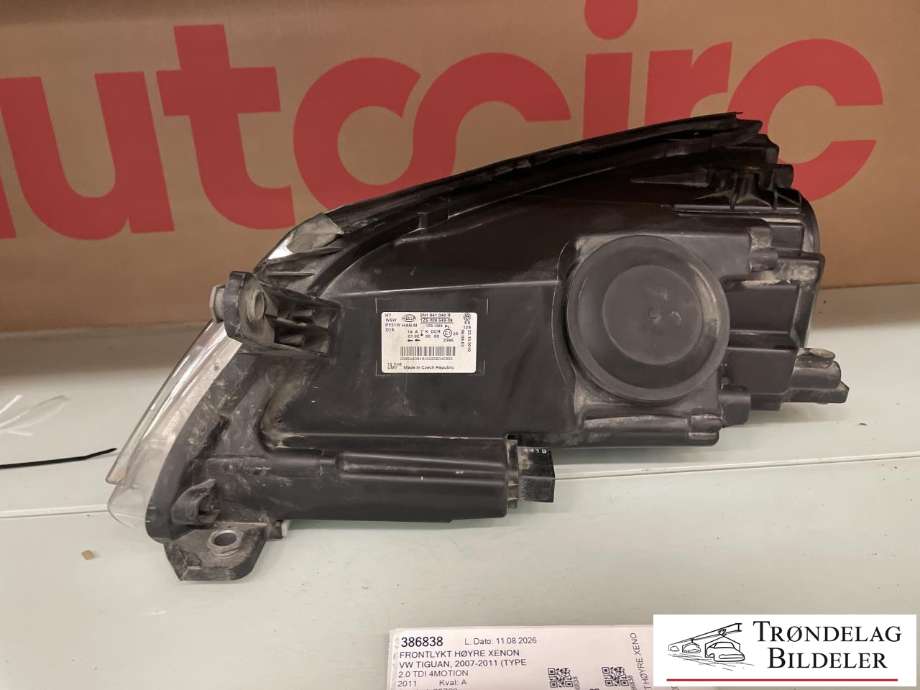 Frontlykt høyre xenon til VW Tiguan 2007-2011 (Type I, Fase 1)  (5N1 941 040 R|)