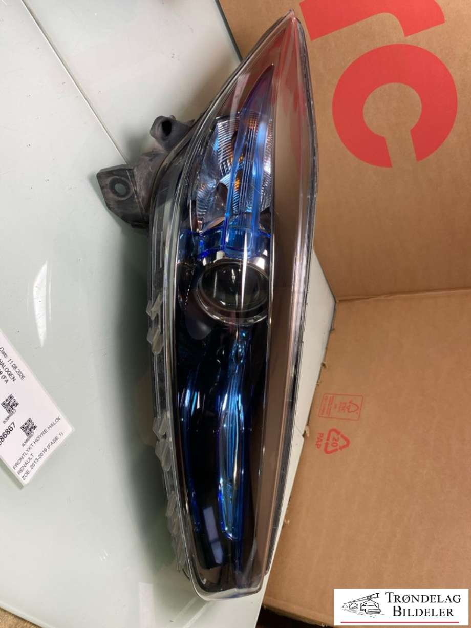 Frontlykt høyre halogen til Renault Zoe 2013-2019 (Fase 1) (HELLA|260108268R|260109891R|1EL010912-02)