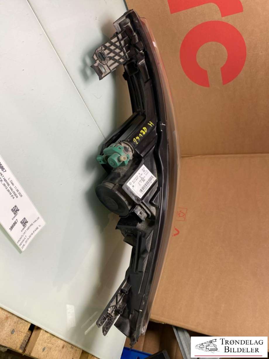 Frontlykt høyre halogen til Renault Zoe 2013-2019 (Fase 1) (HELLA|260108268R|260109891R|1EL010912-02)