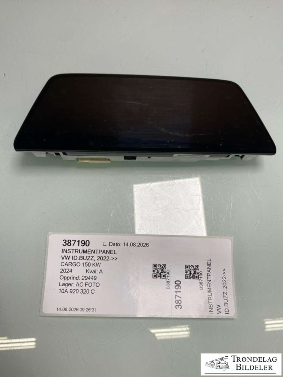 Instrumentpanel til VW ID.BUZZ, 2022-->>  (10A920320C)
