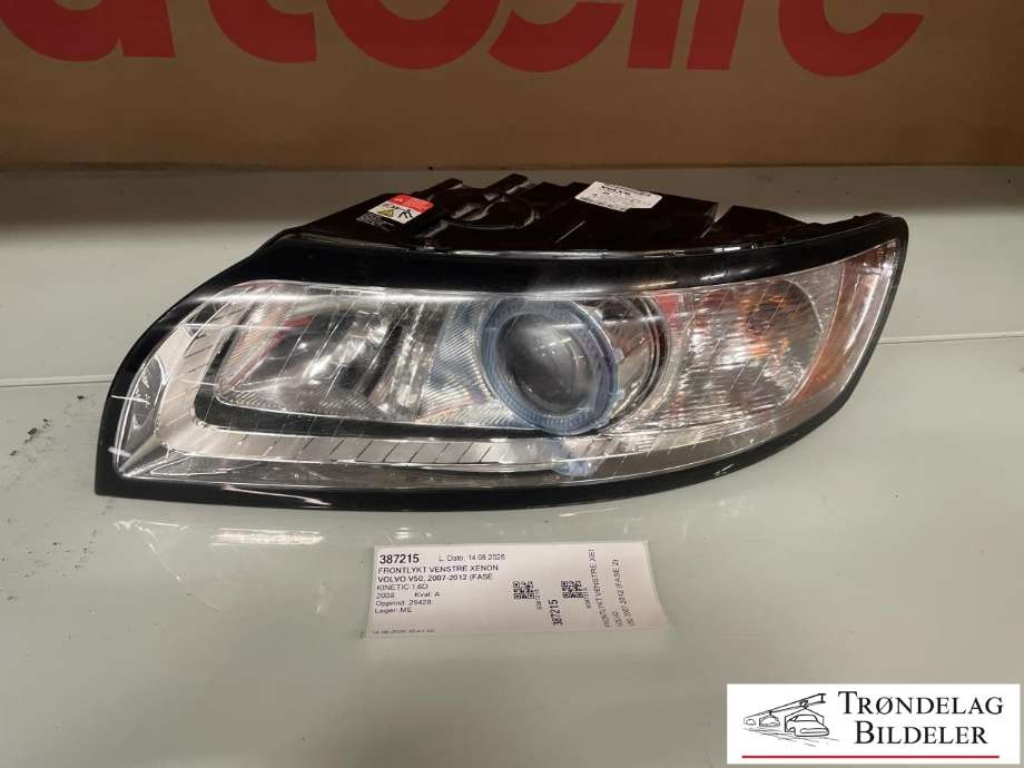 Frontlykt venstre xenon til Volvo V50, 2007-2012 (Fase 2) (32206139)