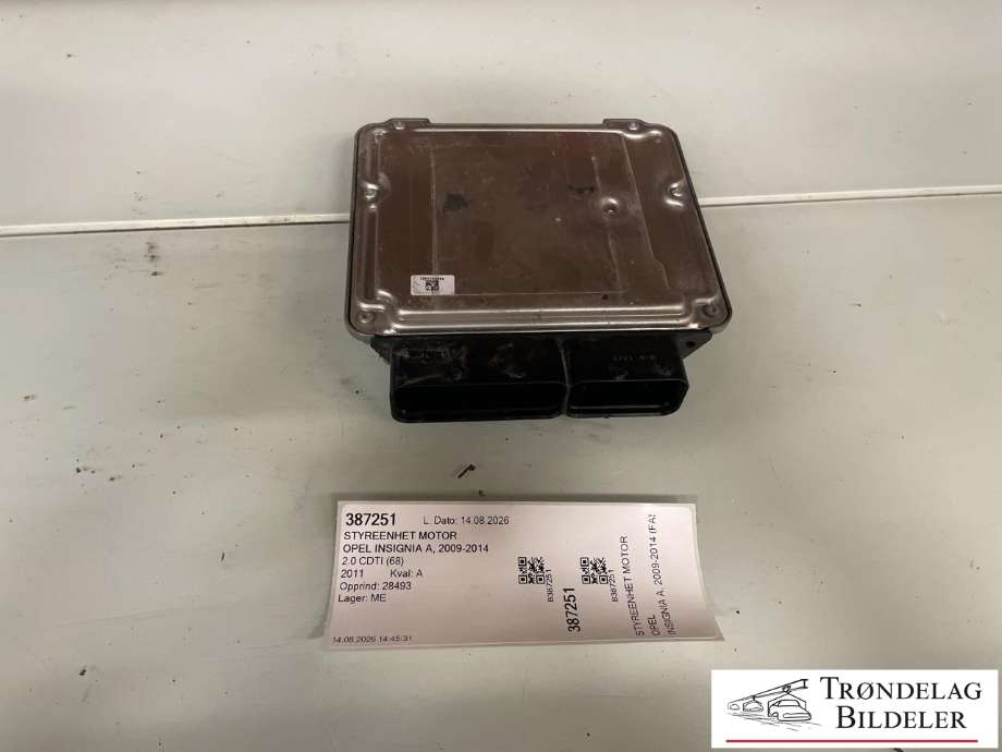 Styreenhet motor til Opel Insignia A 2009-2014  (55576906|55575349|281017105|55566722|55569835|55571077|55571721|55572686|55572702|55573560|55573330|55573539|55577619|281017453)