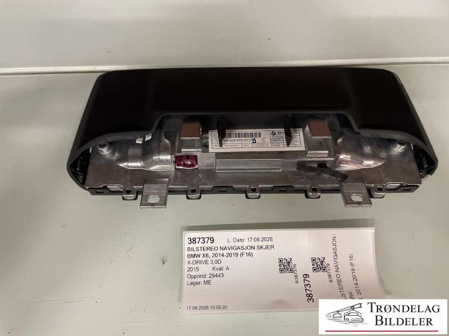 Bilstereo navigasjon skjerm til BMW X6 2014-2019 (F16) (F16) (65 50 9 347 878|)