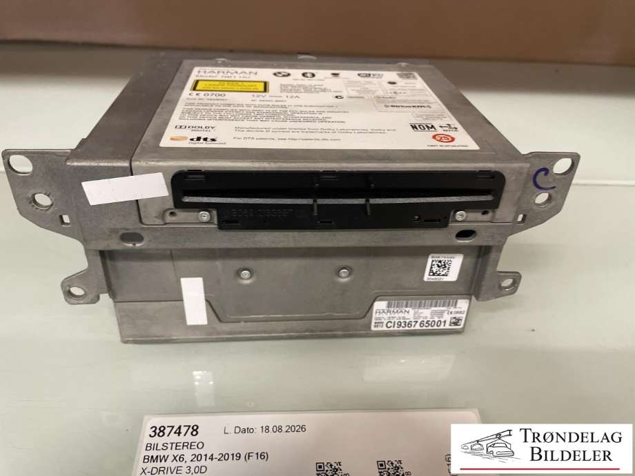 Bilstereo til BMW X6 2014-2019 (F16) (F16) (65 12 6 819 950|65 12 6 826 790|)