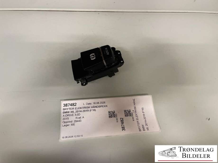 Bryter elektrisk håndbrekk/parkbrems til BMW X6 2014-2019 (F16) (F16) (61 31 9 385 028|61 31 9 877 891|)