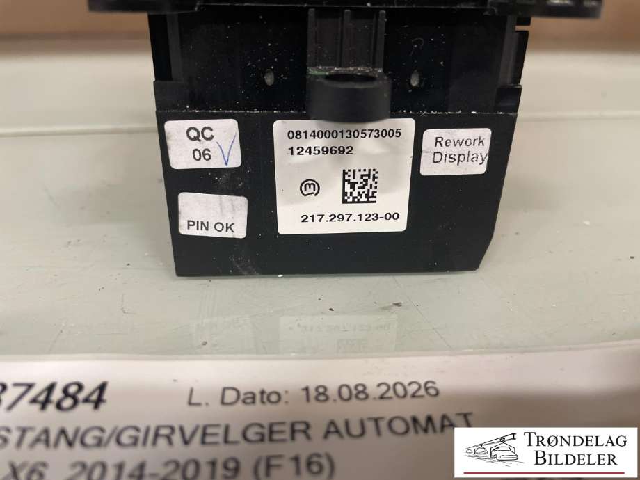 Girstang/girvelger automat til BMW X6 2014-2019 (F16) (F16) (61 31 6 832 387|)