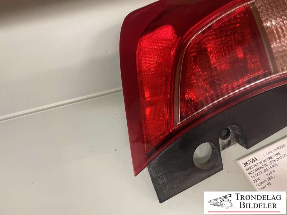 Baklykt venstre ytre til Nissan Note 2013-2017 (Type II)  (265513VA0A|)