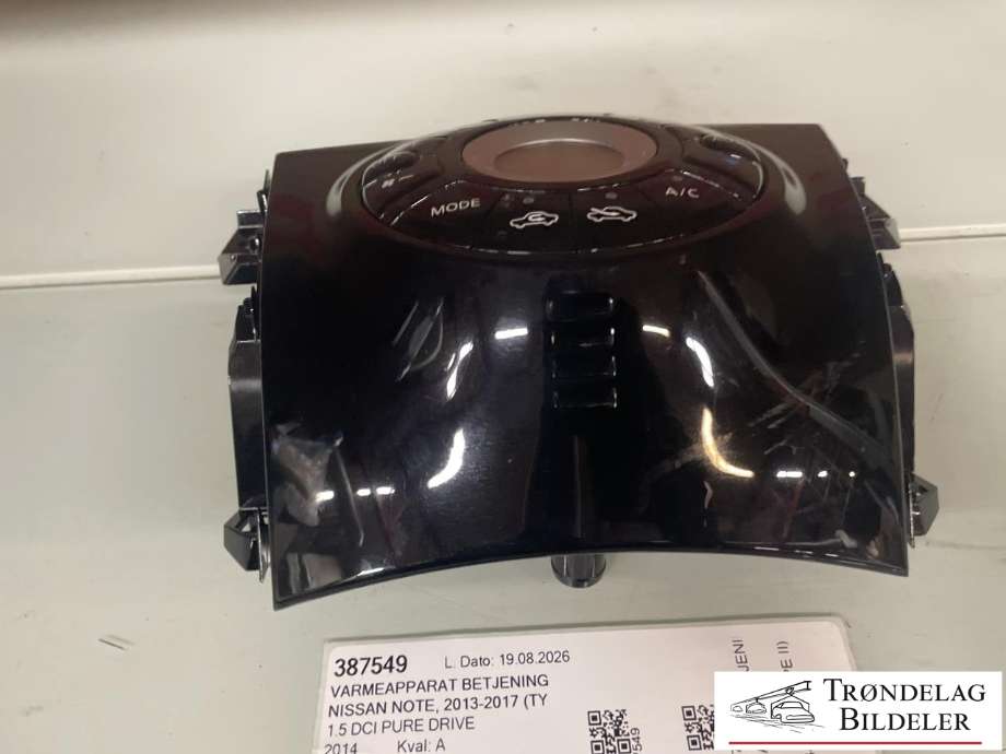 Varmeapparat betjening til Nissan Note 2013-2017 (Type II) (275003VV0A|275003VV3A|)