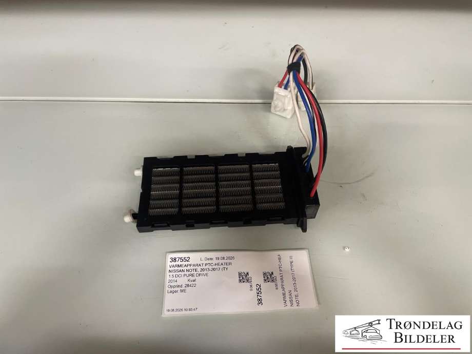 Varmeapparat PTC-heater til Nissan Note, 2013-2017 (Type II)  (271431HA1A)