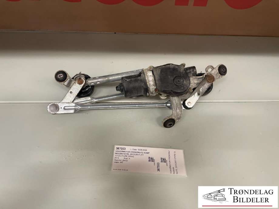 Viskermotor frontrute komplett m/overføring til Nissan Note, 2013-2017 (Type II)  (288813VF0A)
