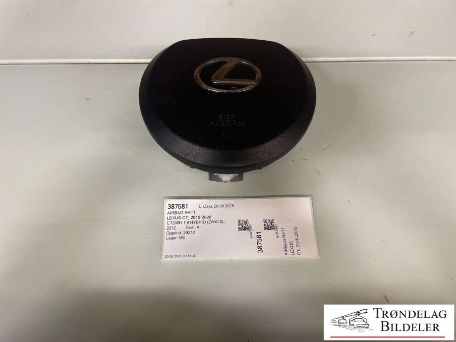 Airbag ratt til Lexus CT 2010-2020 (4513076020C0|)