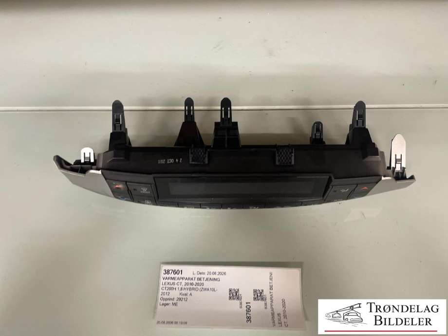 Varmeapparat betjening til Lexus CT 2010-2020  (5590576060|5593576060|5591276020)
