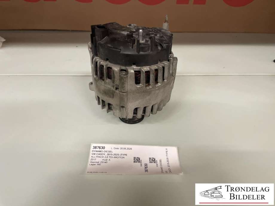 Dynamo diesel til VW Caddy 2015-2020 (Type III, Fase 3) (03L 903 023 M |03L 903 023 MX|03L 903 024 L|65261016004|04L903023T)