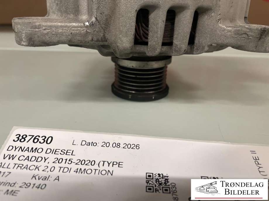 Dynamo diesel til VW Caddy 2015-2020 (Type III, Fase 3) (03L 903 023 M |03L 903 023 MX|03L 903 024 L|65261016004|04L903023T)