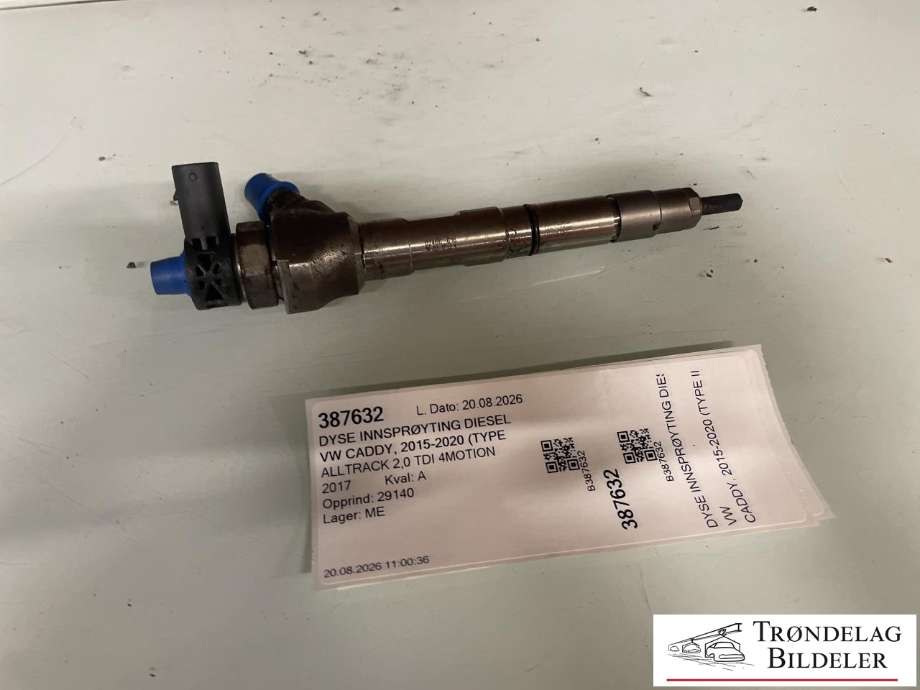 Dyse innsprøyting diesel til VW Caddy 2015-2020 (Type III, Fase 3) (04L 130 277 AC|)