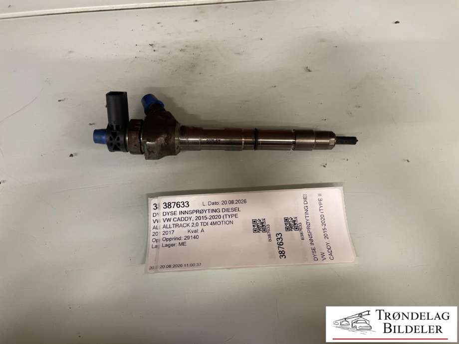 Dyse innsprøyting diesel til VW Caddy 2015-2020 (Type III, Fase 3) (04L 130 277 AC|)