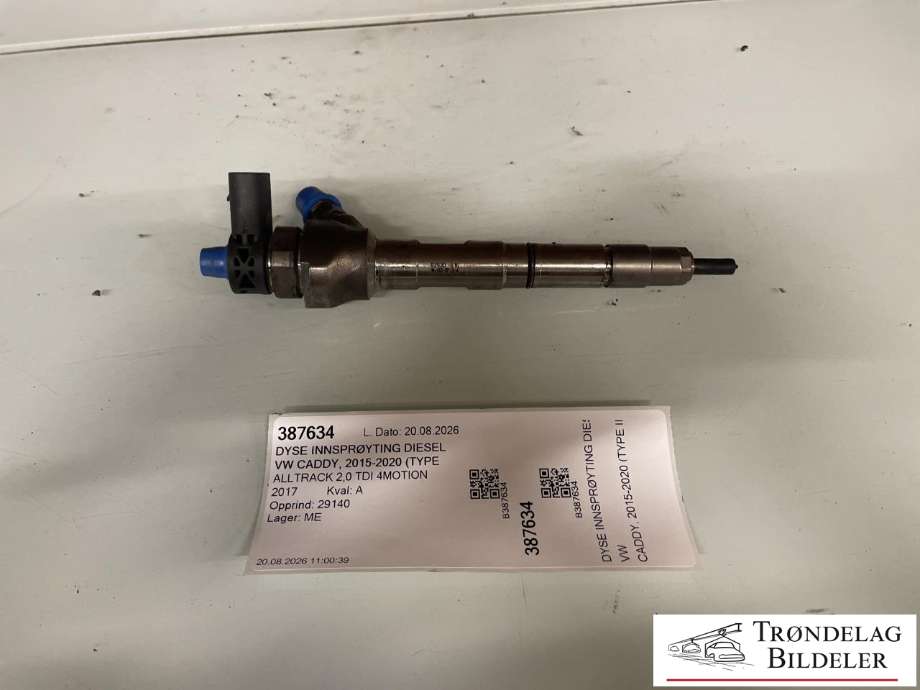 Dyse innsprøyting diesel til VW Caddy 2015-2020 (Type III, Fase 3) (04L 130 277 AC|)