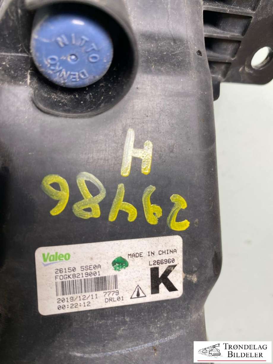 Tåkelykt høyre foran til Nissan Leaf 2018-->> (Type II)  (261505SE0A|261505SE0B|)