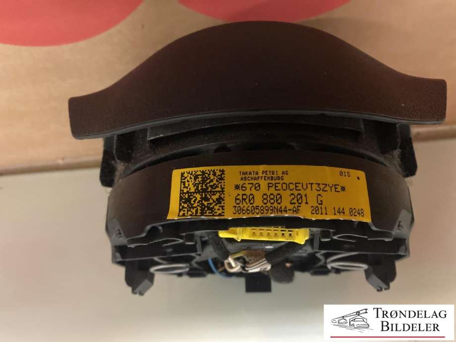 Airbag rattpute til VW Polo 2009-2014 (Type V, Fase 1) (6R0 880 201 J|)