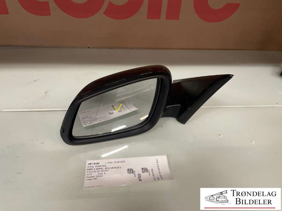 Speil venstre til BMW 3-Serie, 2012-2018 (F30/F31/F34) (F30/F31/F34) (51 16 7 291 503)