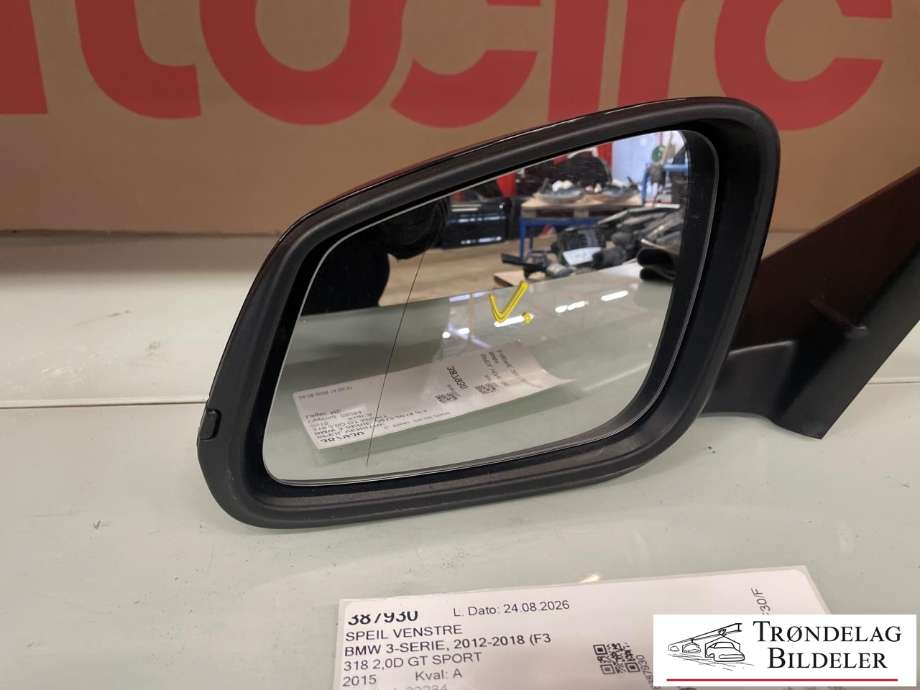 Speil venstre til BMW 3-Serie 2012-2018 (F30/F31/F34) (F30/F31/F34) (51 16 7 291 503|51 16 7 292 745|)