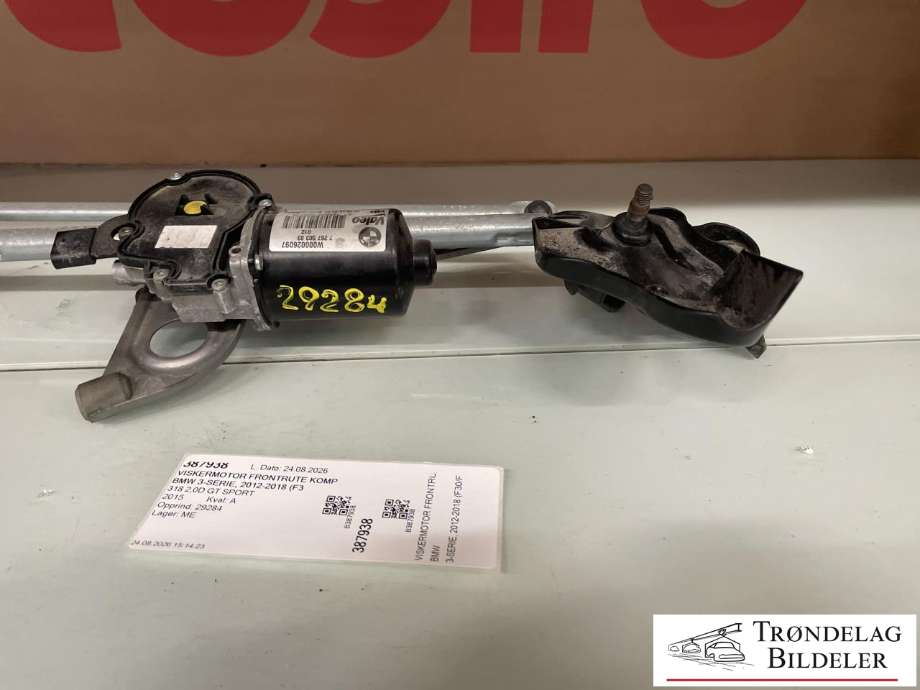 Viskermotor frontrute komplett m/overføring til BMW 3-Serie 2012-2018 (F30/F31/F34) (F30/F31/F34) (61 61 7 260 488|)