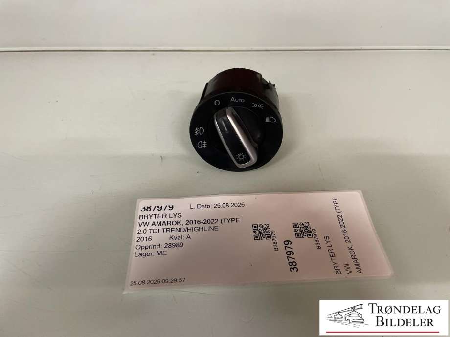Bryter lys til VW Amarok, 2016-2022 (Type I, Fase 2)  (3C8 941 431 A)