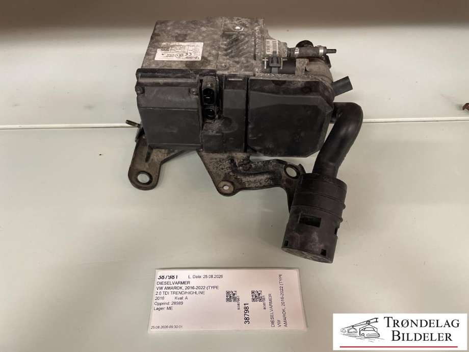 Dieselvarmer til VW Amarok, 2016-2022 (Type I, Fase 2)  (7E0819008F)