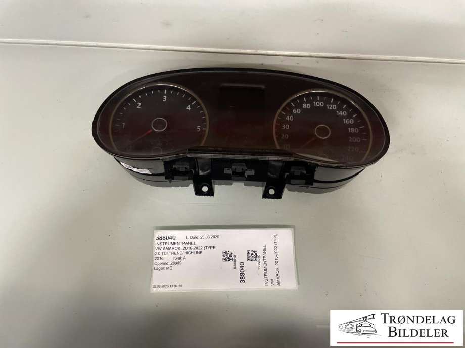 Instrumentpanel til VW Amarok, 2016-2022 (Type I, Fase 2)  (2H0 920 871 B)