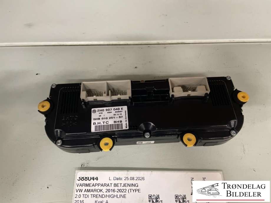 Varmeapparat betjening til VW Amarok 2016-2022 (Type I, Fase 2)  (2H0 907 040 E|)