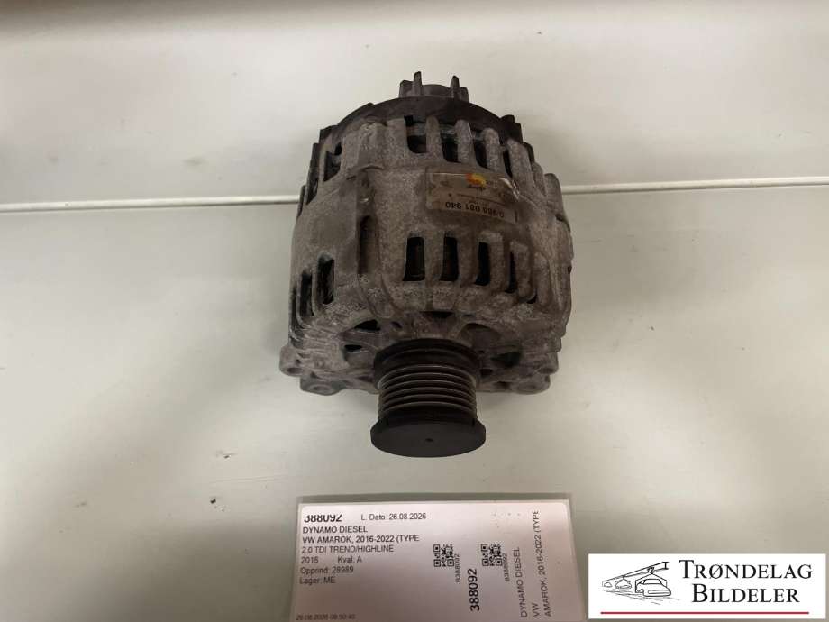 Dynamo diesel til VW Amarok, 2016-2022 (Type I, Fase 2)  (03L 903 023 K|03L 903 023 KX|04L 903 024 S|04L 903 024 SX|03G903016B|03G903016BX|03G903016E)