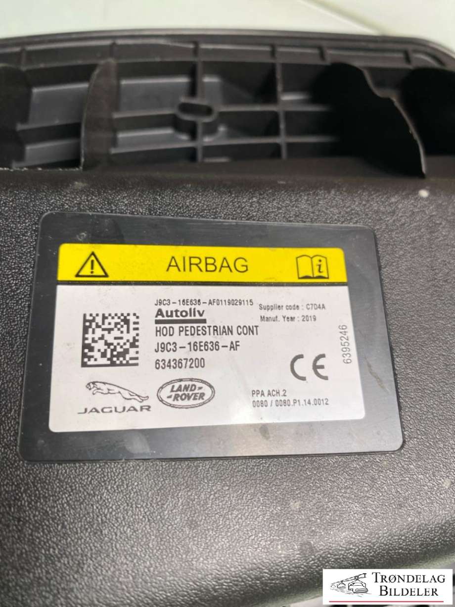 Airbag diverse til Jaguar I-PACE 2018-->> (J9C21641|J9C316E636AH|J9C17735 |J9C316E636AF|)